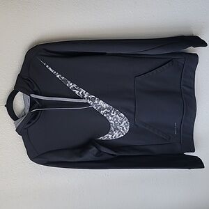 Nike Therma Fit Grey Camo Swoosh Hoodie, Size Small, Color Black